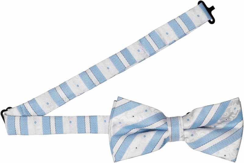 tiemart Pre-Tied Adjustable Men's Band Collar Bow Tie - Image 3